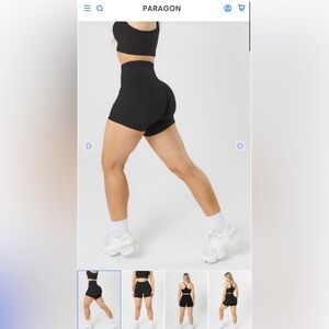 Paragon Fitwear RecStretch Original Sculptseam Plus Short Black L NWOT